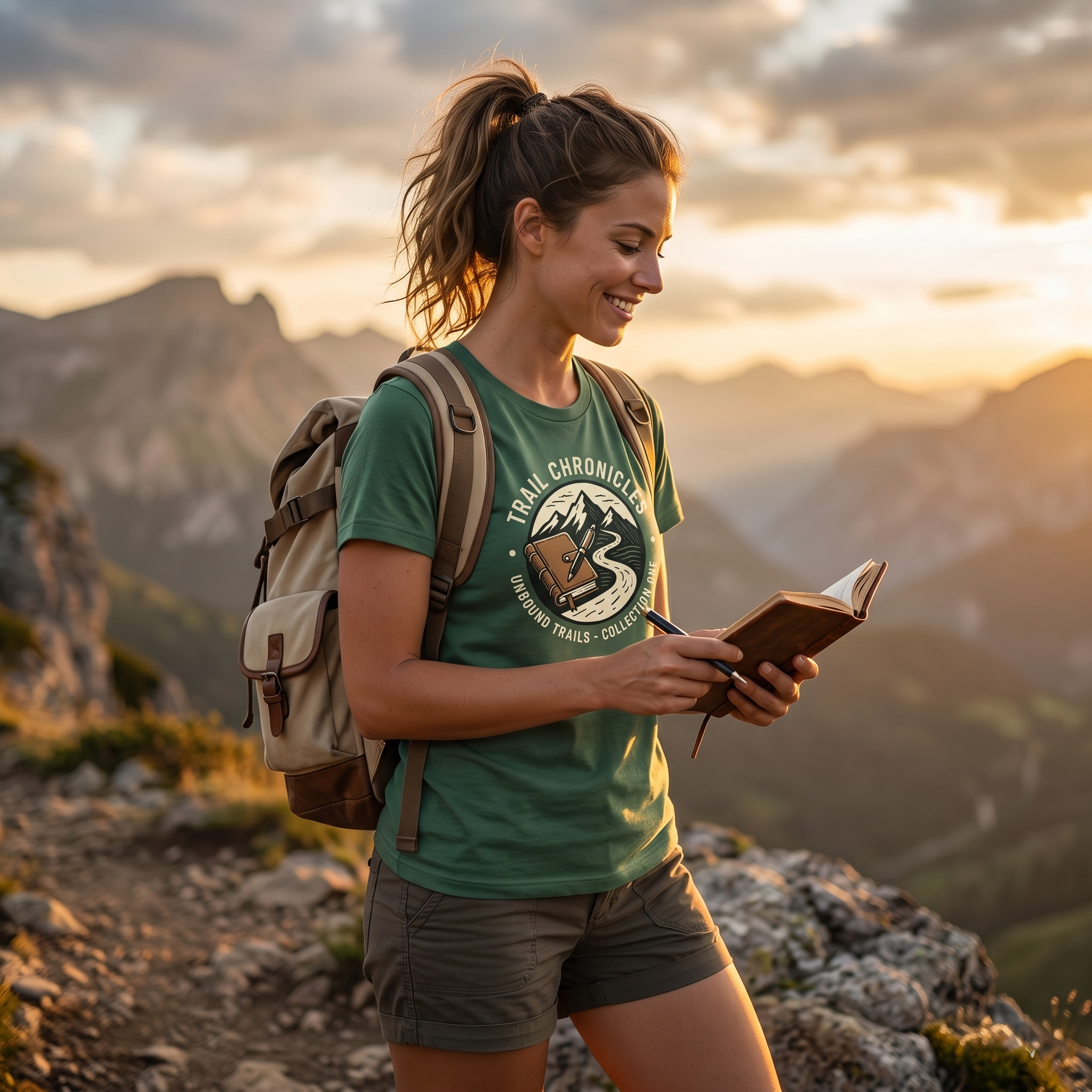 trail chronicles women hiking tshirt