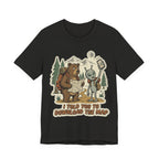 Hiking Bear & Alien Funny T‑Shirt