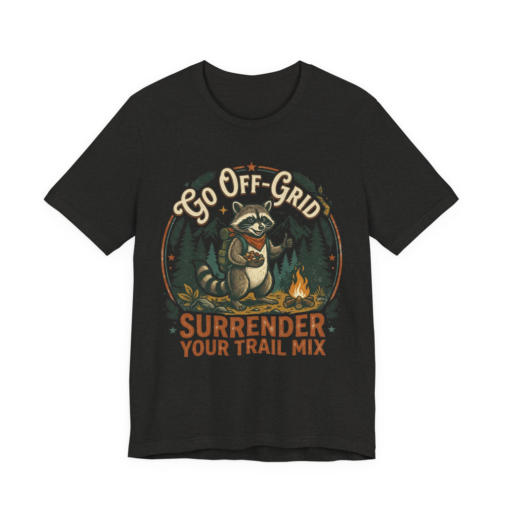 Go Off-Grid Raccoon Camping T-Shirt