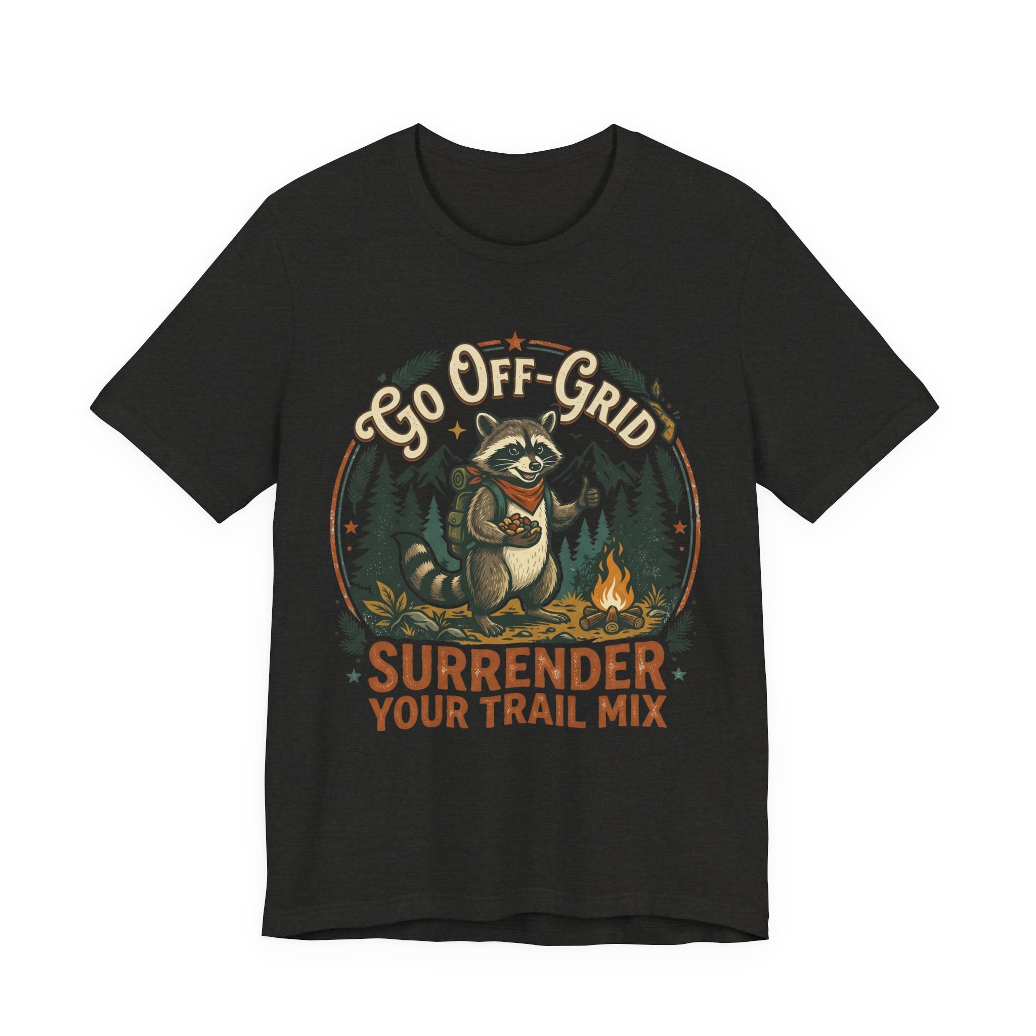 Go Off-Grid Raccoon Camping T-Shirt