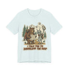 Hiking Bear & Alien Funny T‑Shirt