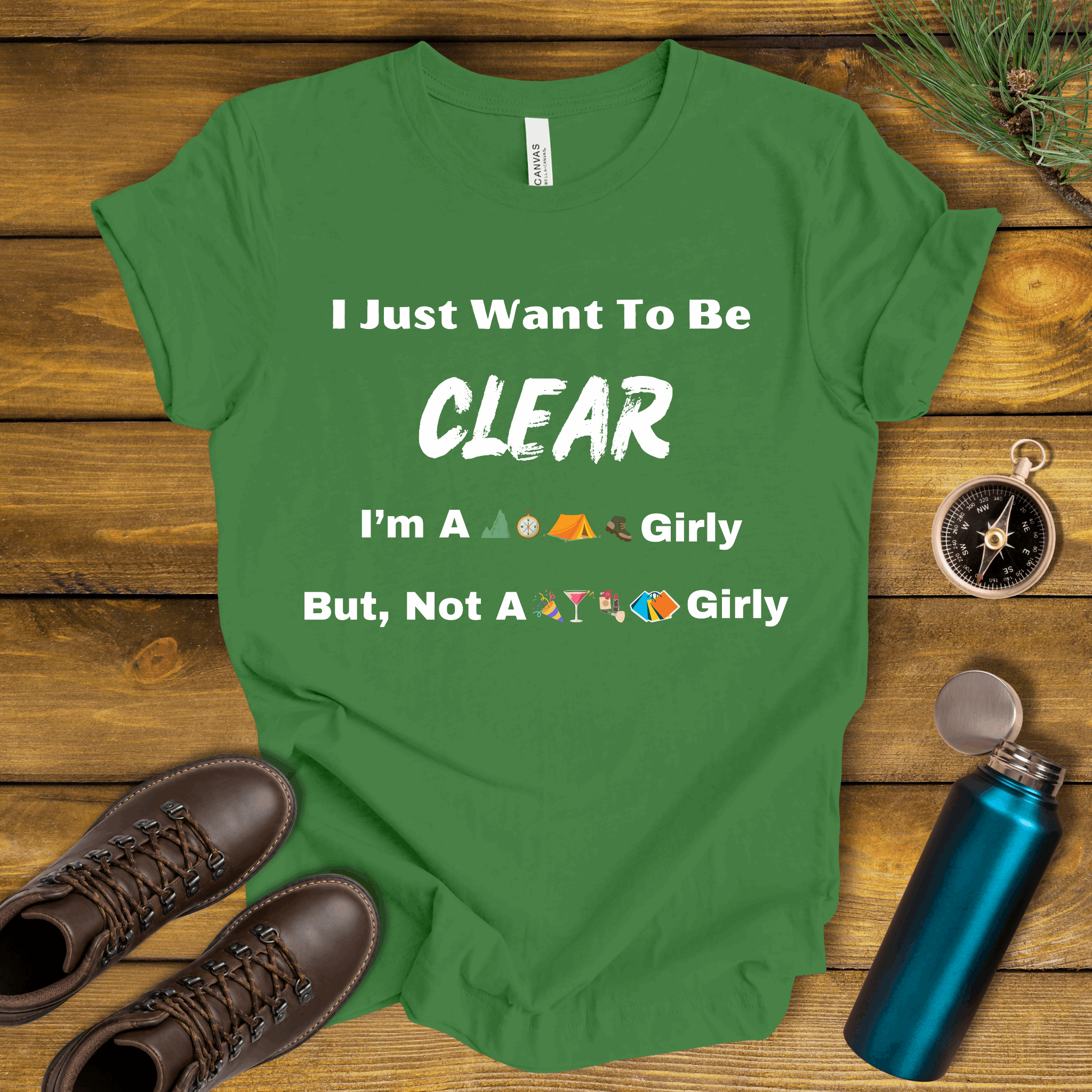 Just Want To Be CLEAR Hiking T-Shirt