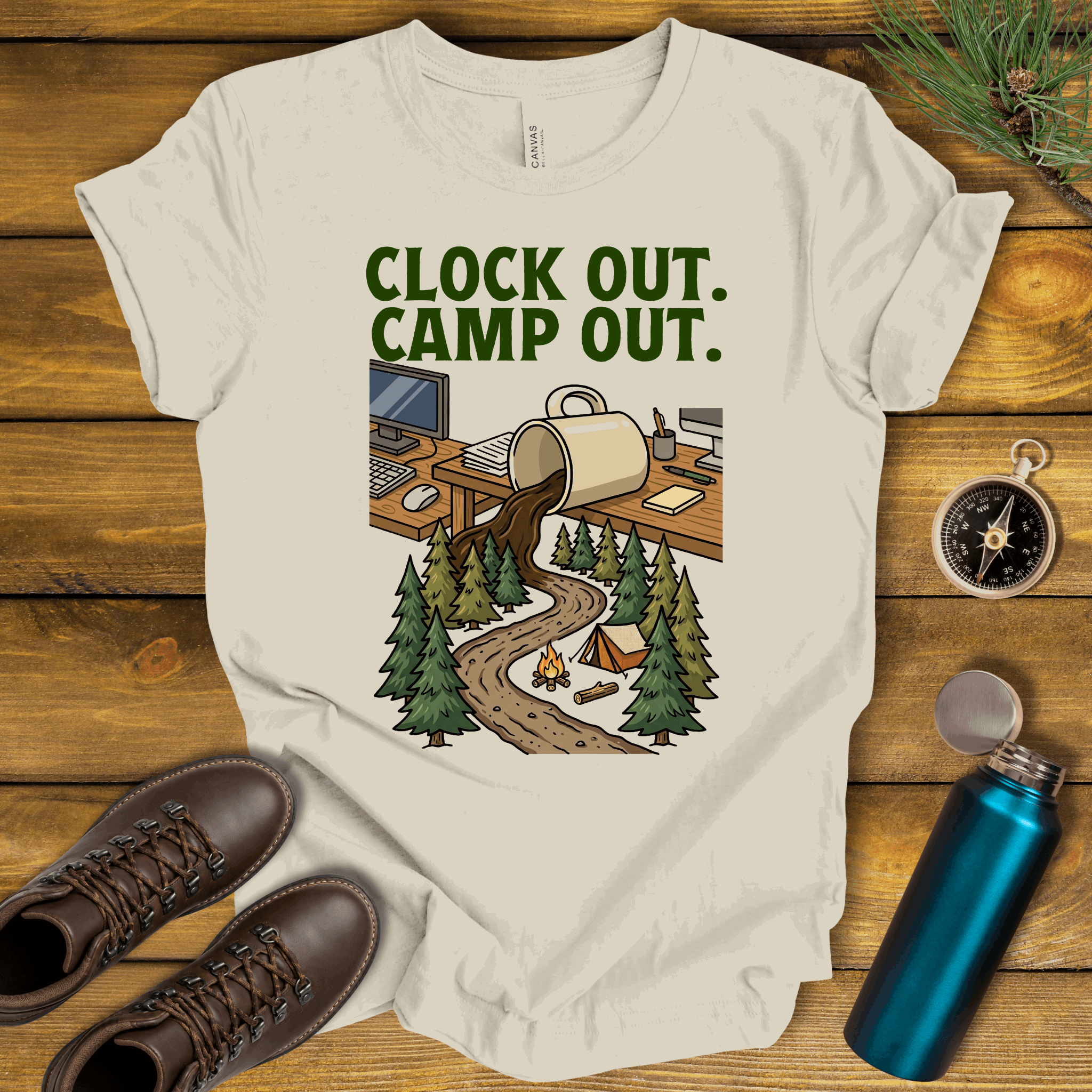 Clock Out, Camp Out T-Shirt