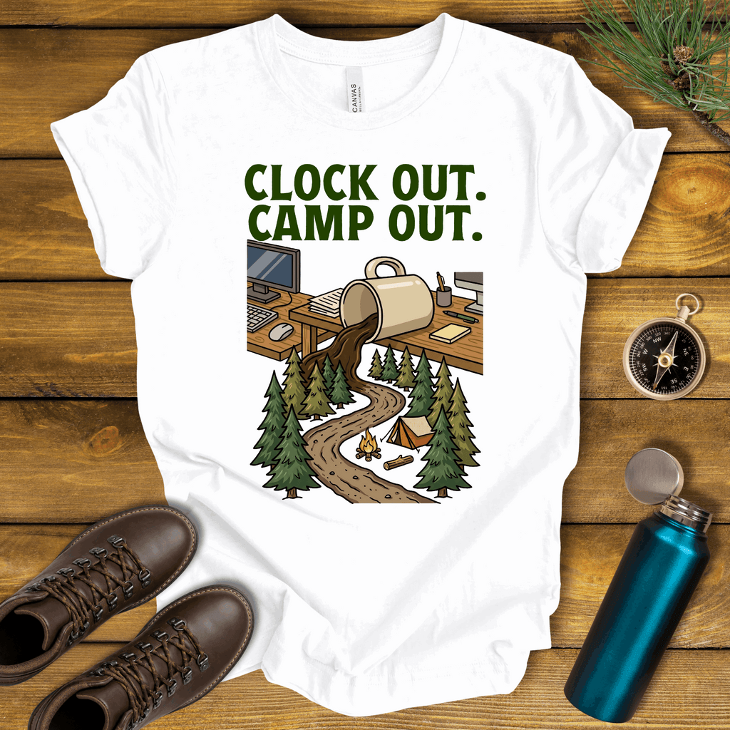 Clock Out, Camp Out T-Shirt